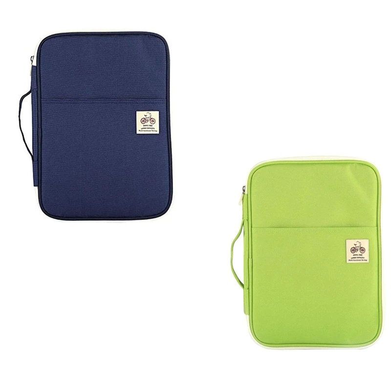 

Multi-Functional Portfolio Travel File Organizer Waterproof A4 Document Bag Zippered Case Pouch For Ipad,Journals
