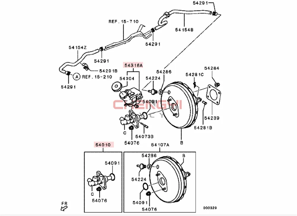 Brake Master Cylinder Fits For Outlander EX CW4W CW5W GA2W CY4W GF7W GF8W 4627A026 4625A199 4625A463