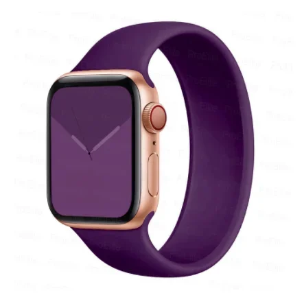 Silicone Solo Loop Watch Band - Vibrant and Comfortable Strap for All Apple Watch Sizes