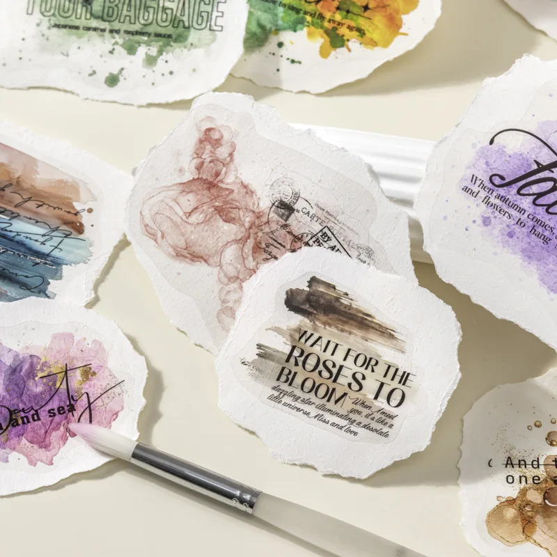 Watercolor Wash Sticker Collection - 100 Sheets/Pack
