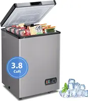Chest Freezer, Small Deep Freezers Top Door with Removable Basket, 7 Temperature Control Energy Saving, Compact Freezer for Home 1