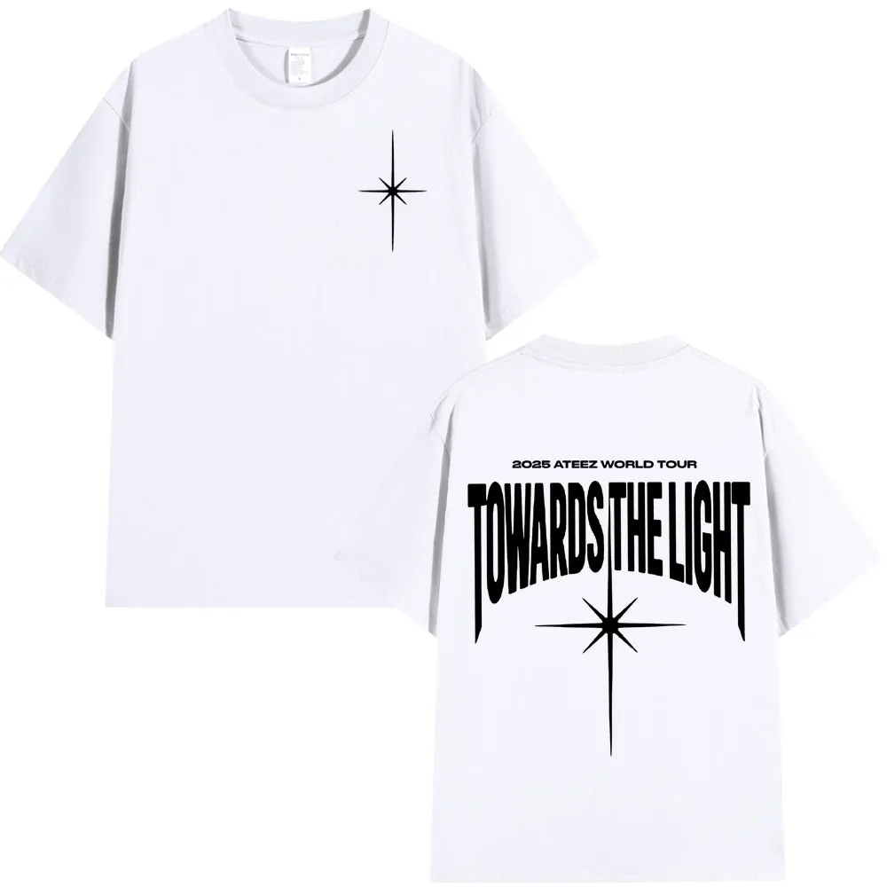 2025 Ateez World Tour Towards The Light T Shirt Korean Kpop Fashion T-shirt Men Women Casual Cotton Cozy Short Sleeve T-shirts 3