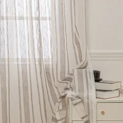 New Simple Wild Stripes Window Curtain Room Decor Curtains for Living Dining Room Bedroom
