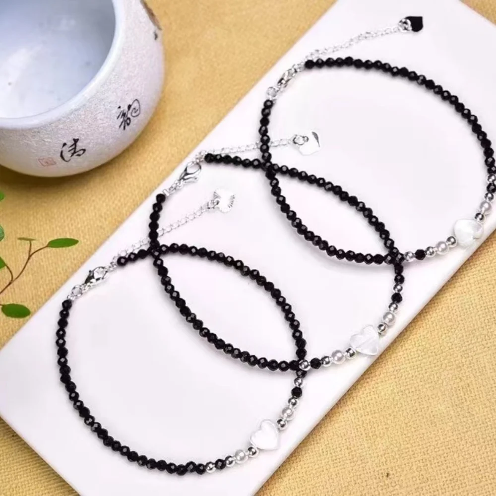 

Браслеты на ногу из черной шпинели, искусственный кристалл, украшение для дома, религиозный исцеляющий кристалл