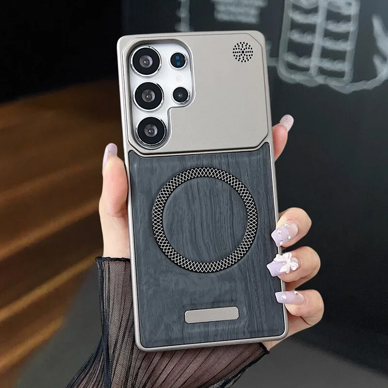 Sleek Frameless Wood Magnetic Phone Case