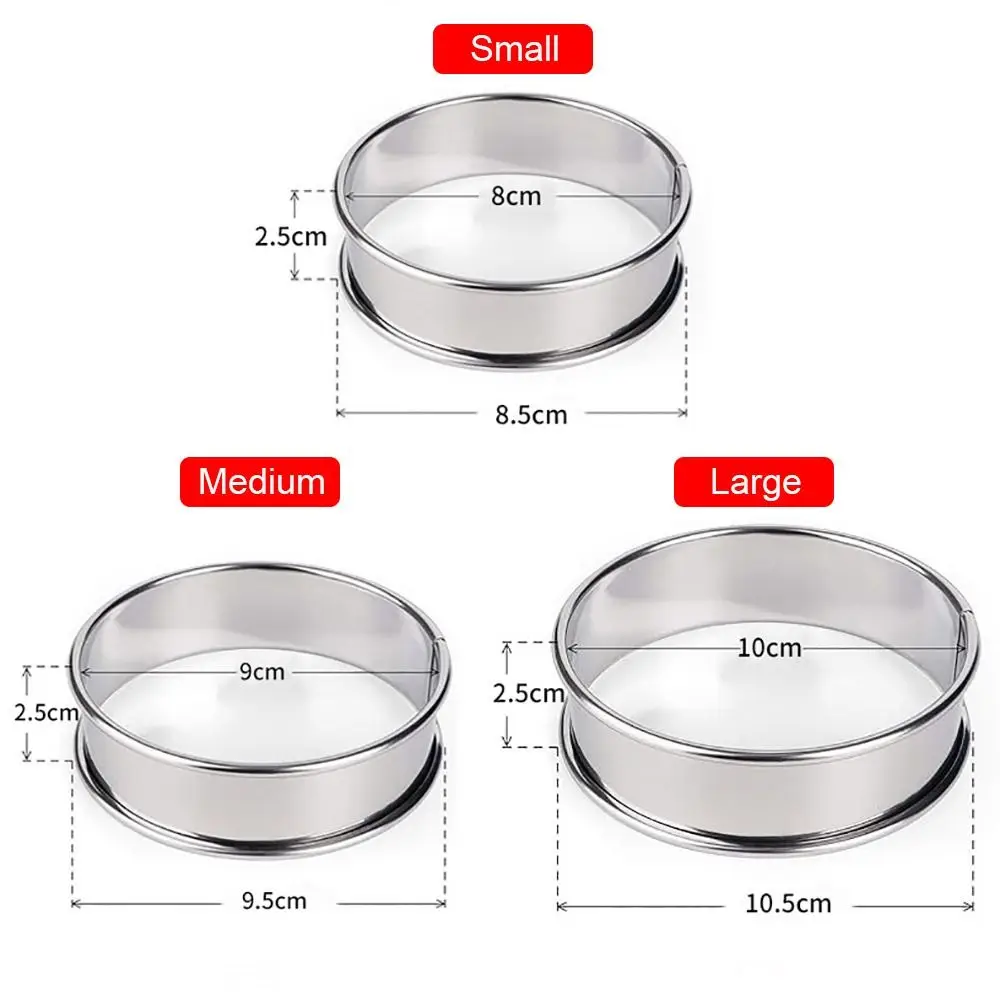 Stainless Steel Muffin Tart Rings for Baking