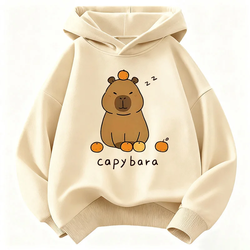 Trendy Capybara Funny Children's Hoodie Sweatshirt Cute Harajuku Hoody for Boys Girls Autumn Spring Casual Hoodies 5