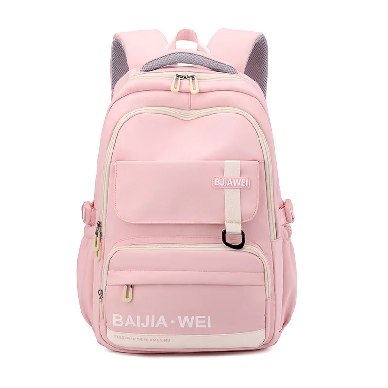 BAIJIAWEI Brand Large Capacity Students Backpack Casual Waterproof Nylon School Bag Fashion Travel College Bag 6