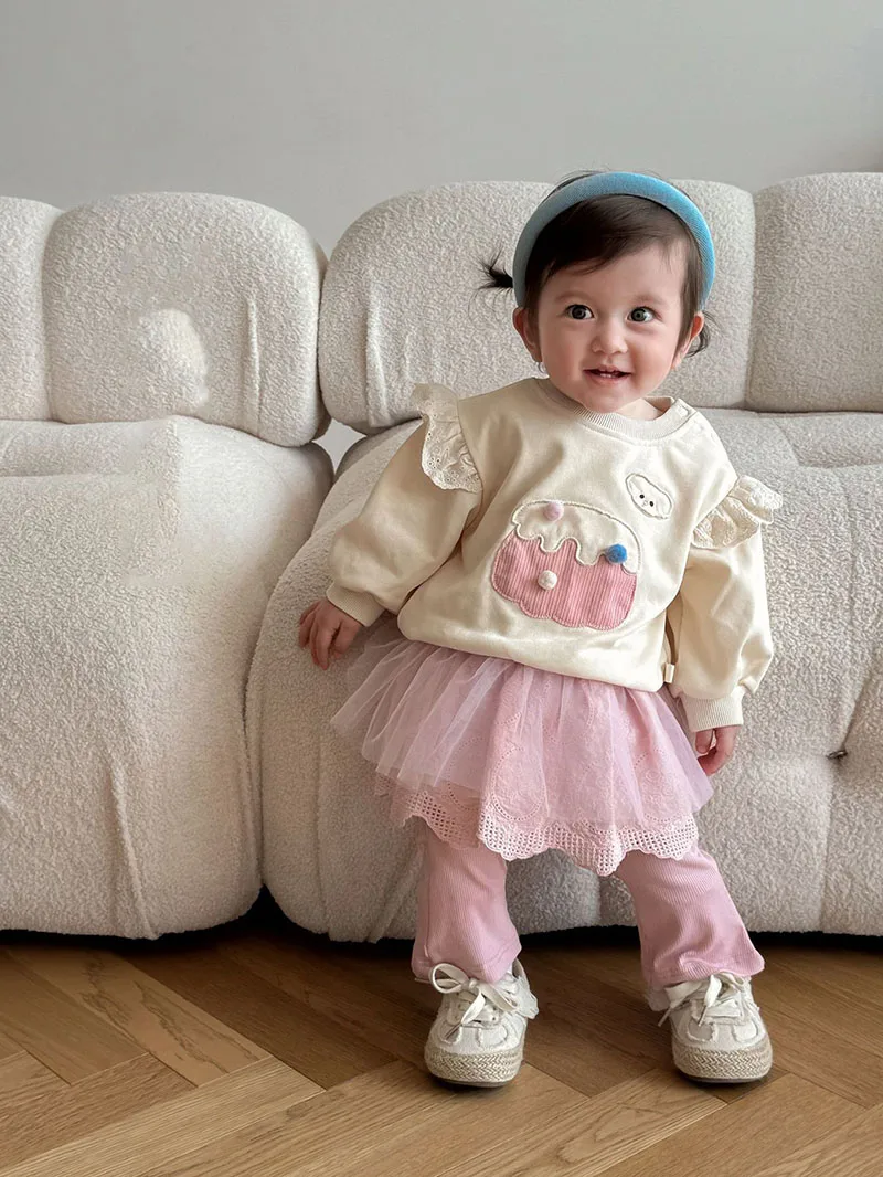 Girls Autumn Leggings with Mesh Skirt