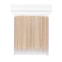 100Pcs Nails Wood Swab Clean Sticks Bud Tip Wooden Cotton Head Manicure Detail Corrector Nail Polish Remover Art Tool 6