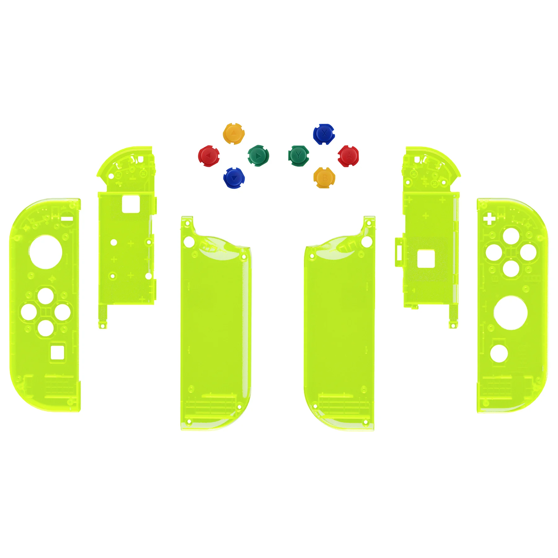 カスタム透明シェル,クリアケース,ボタン付き,Nintendo Switch用