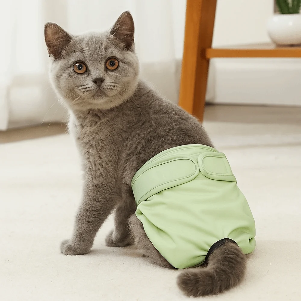 Breathable Dog Physiological Pants Highly Absorbent Adjustable Female Pet Diapers Leakproof Snaps Belly Pets Panties Diapers