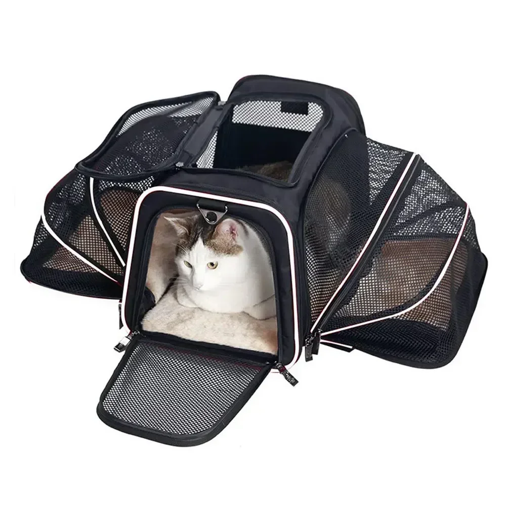 

Safety Carriers Foldable Pets Carrier Handbag Outgoing Zippers Portable Cats Pet Bags Dog Travel Breathable Outdoor Bag Cat