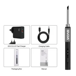Portable Electric Soldering Iron with Ceramic Heater - Ideal for Welding, Rework, and Repair Tasks (GD301 with charger)