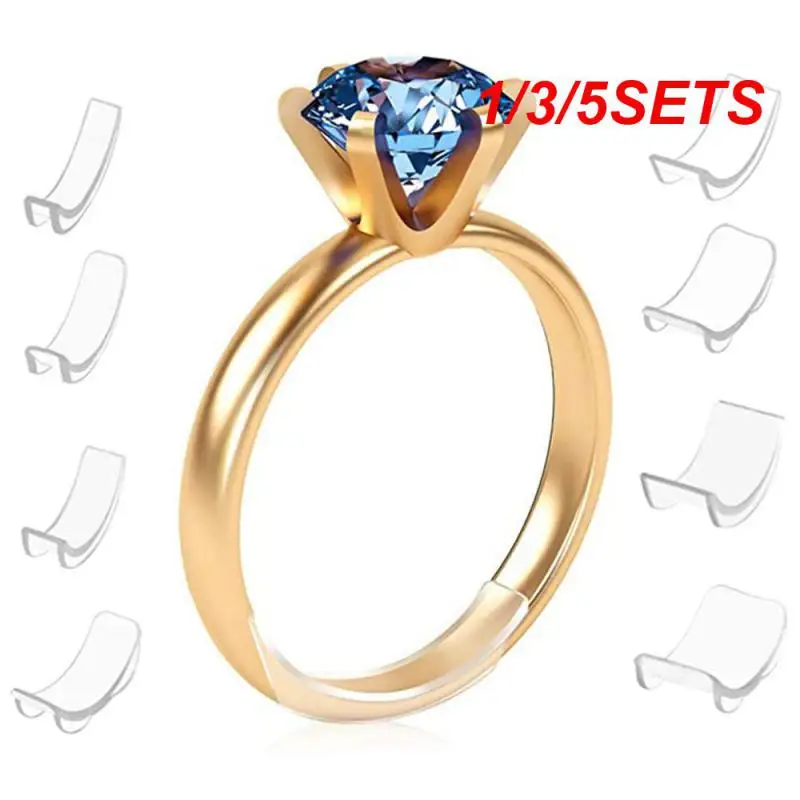 1/3/5SETS Invisible Ring Size Adjusters Design Non-toxic Silicone Adapters Adjusting Pad