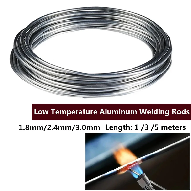 

1.8/2.4/3.0mm Low Temperature Easy Melt Aluminum Welding Rods Weld Bars Cored Wire Rod Solder Tin Flux for Soldering Aluminum