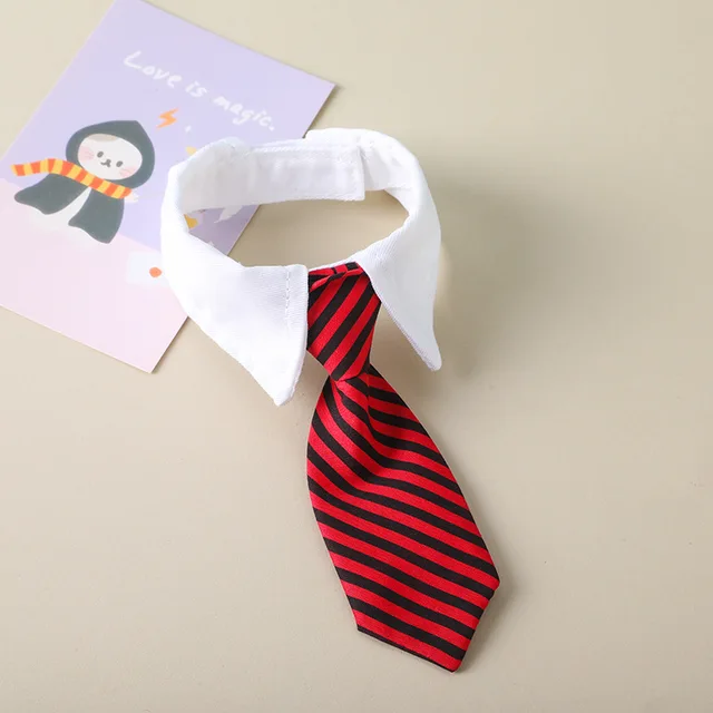 2023 Dog Cat Grooming Cat Striped Bow Tie Animal Striped Bow Tie Collar Pet Adjustable Christmas Cat Collar Pet Collar 5