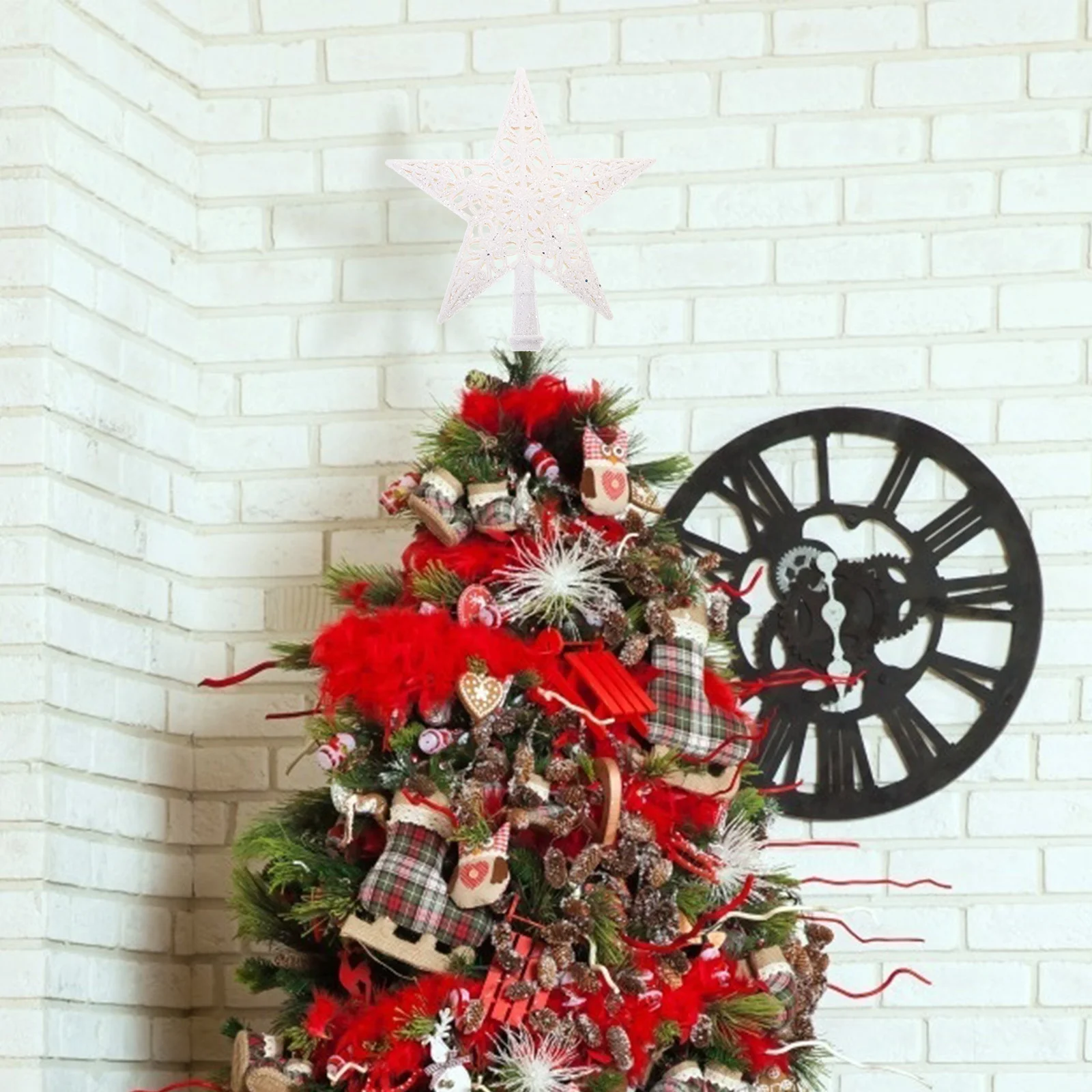 

Topper Christmas Decorative Plastic Star Shaped Tree Topper Christmas Star Topper Star Decoration Xmas Tree Ornament