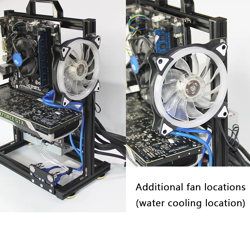 Quadro aberto da caixa do computador, armário