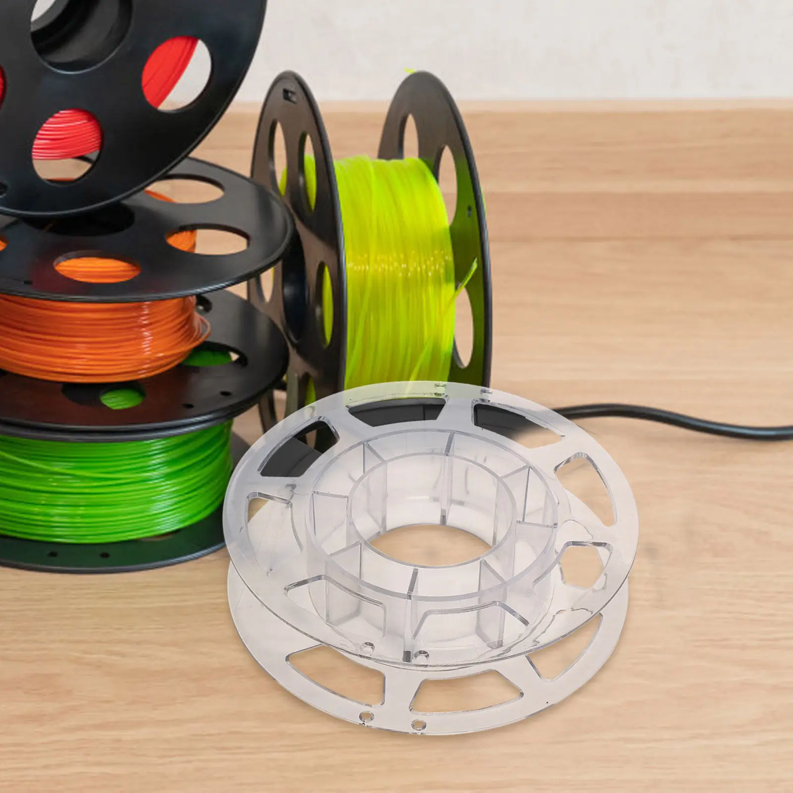 3D 프린팅용 빈 필라멘트 스풀 200g 와인딩 릴 (PLA, ABS, PETG, TPU 호환) 2.2인치 구멍 재사용 가능 스풀 릴 홀더 (필라멘트 리필용)