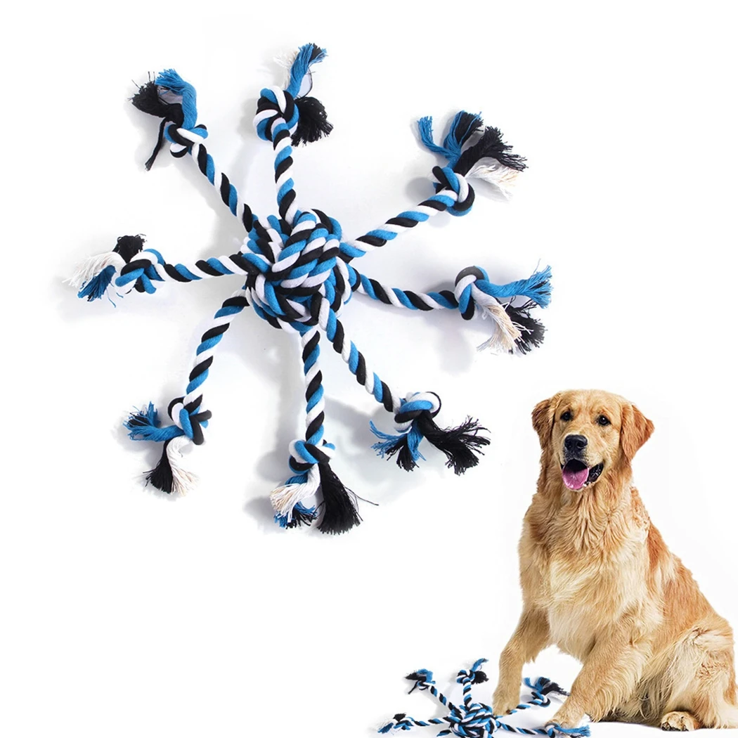 

Cotton Dog Rope Toy Tough Pet Tug Toy Puppy Teething Toy For Aggressive Chewers Puppy Dog Toy Chew Knot Teeth Cleaning Rope Toy
