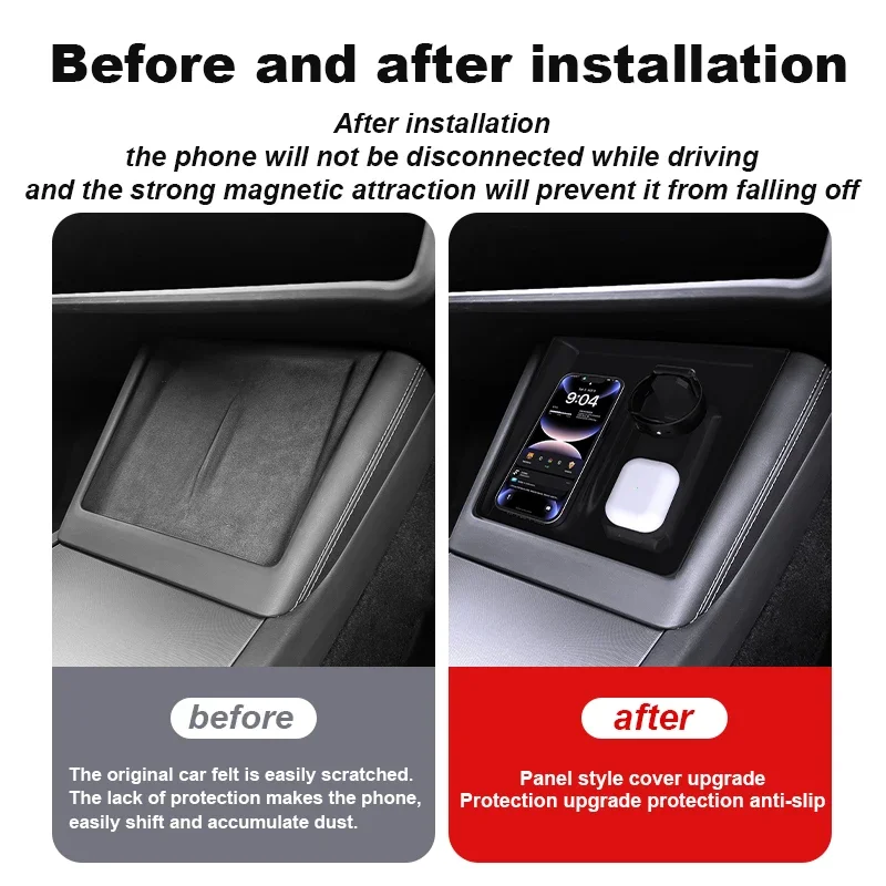 For Tesla Model 3 Model Y New 3 Wireless Charging in 1 Silicone Mat