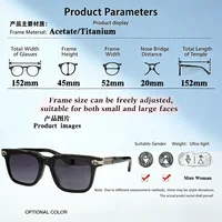 Lunettes de soleil de luxe pour hommes et femmes, monture carrée en acétate, tendance mondiale, protection UV400, idéales pour les voyages et la conduite en extérieur 6