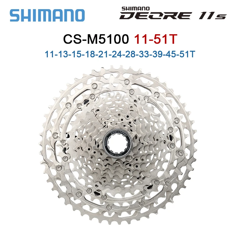 SHIMANO MTB Deore CS M5100 Freewheel Mountain Bike Cassette 11 speed 11-42T 11-51T