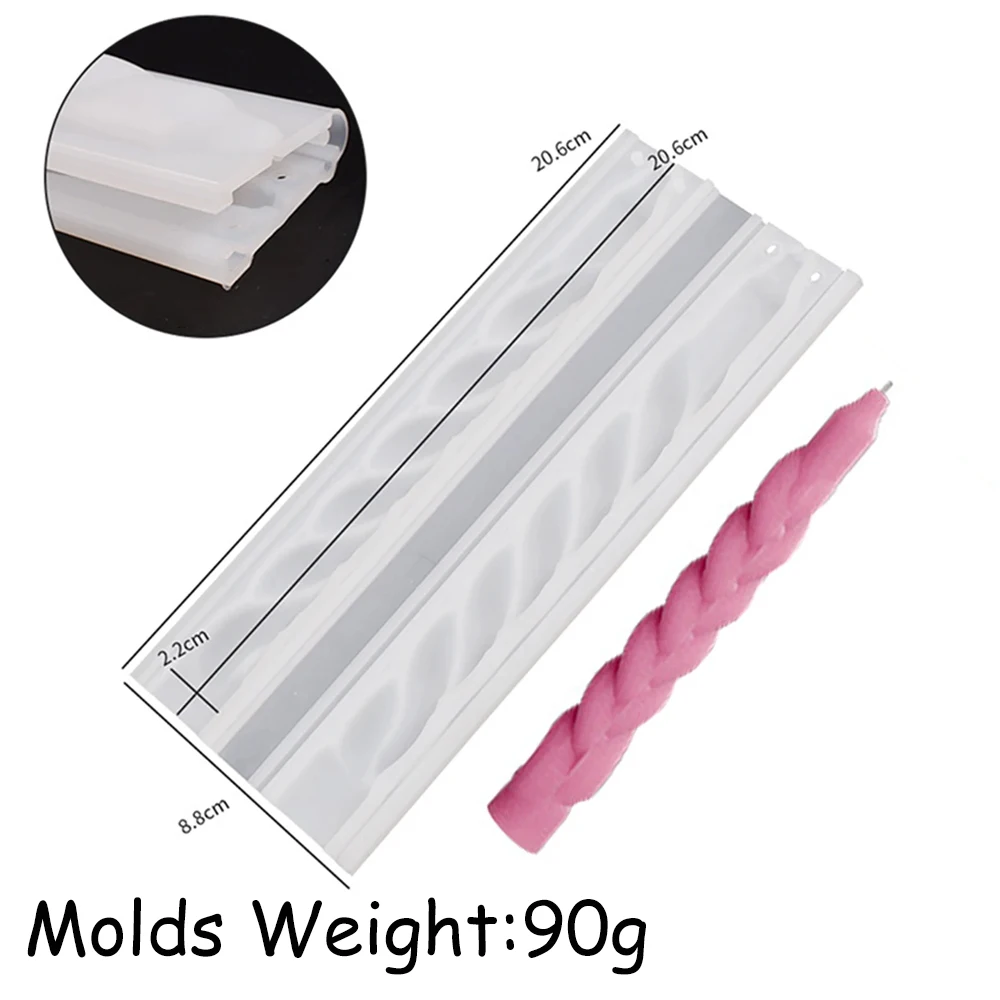 Elegant Spiral Taper Candle Silicone Mold