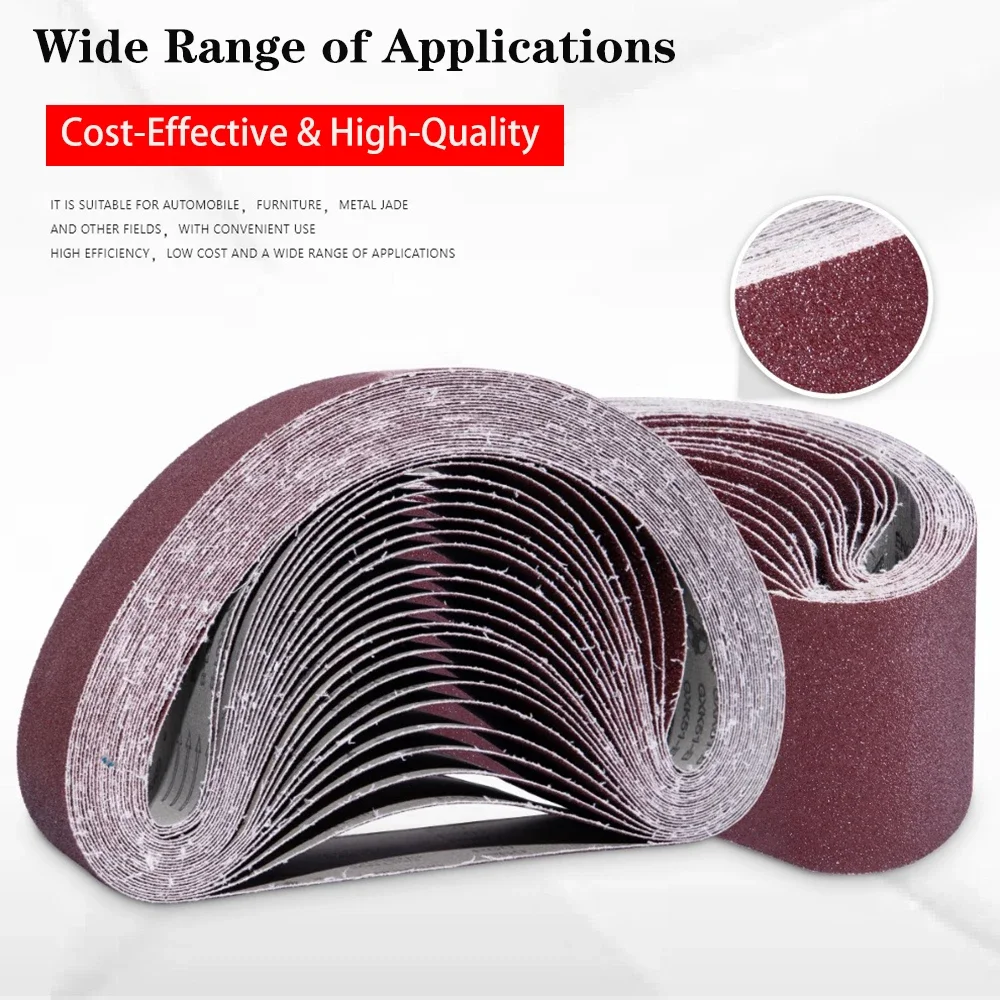 The Lord Of The Tools Lot De 5 Bandes Abrasives Grain 80 - 100x915 Mm Pour Ponçage Bois Métal Plastique Fibre De Verre