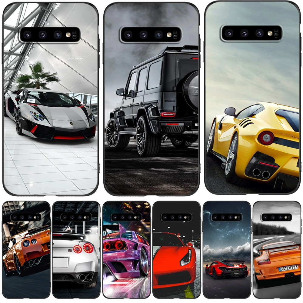Per Samsung Galaxy S10 Custodia Per Samsung S10 Plus S10E Cover S10 + S10Plus S10 E Sm-G973F Custodia In Tpu Nero Sport Race Car