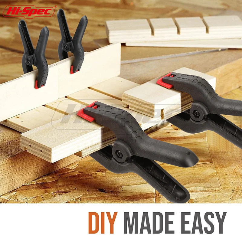 

Wood Clamp Set A-shape Plastic Nylon Adjustable Woodworking Clamps For Woodworking Spring Clip Photo Studio Background