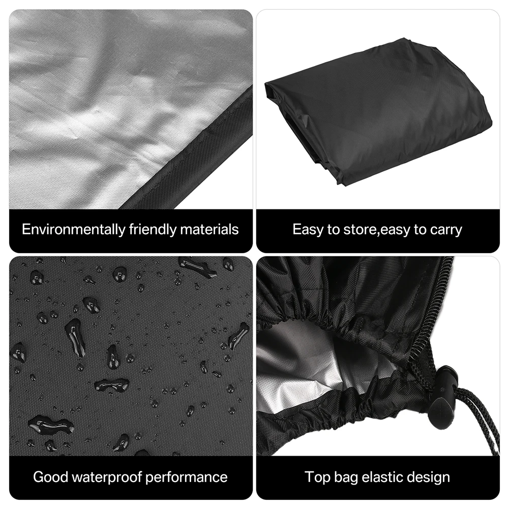 Patio Hanging Egg Chair Cover with Zipper Waterproof Windproof Swing Chair Covers with Buckle Outdoor Weather Resisatant 3