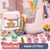 Children Play House Clay Toys Clay Colored Non-toxic Light  Plasticine Diy Ice Cream Machine Noodle Burger Fluffy Prop Girls Toy 1