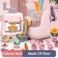 Children Play House Clay Toys Clay Colored Non-toxic Light  Plasticine Diy Ice Cream Machine Noodle Burger Fluffy Prop Girls Toy 1