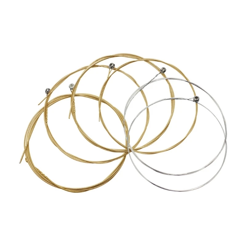 6Pcs/pack Folk Guitar String, Alloy Guitar Strings Set Practice Replacement Part Accessory for Acoustic Folk Guitar