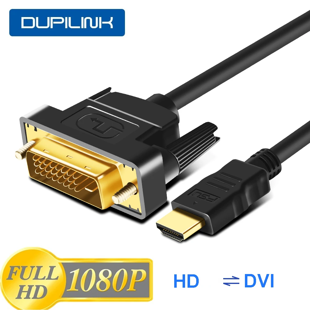 DUPILINK HDMI compatible to DVI Cable DVI HDMI compatible Cable Adapter