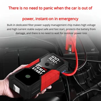 2026 Potente avviamento per auto 28000mAh Accumulatori e caricabatterie di riserva portatile Dispositivo di avviamento automatico Avvio di emergenza