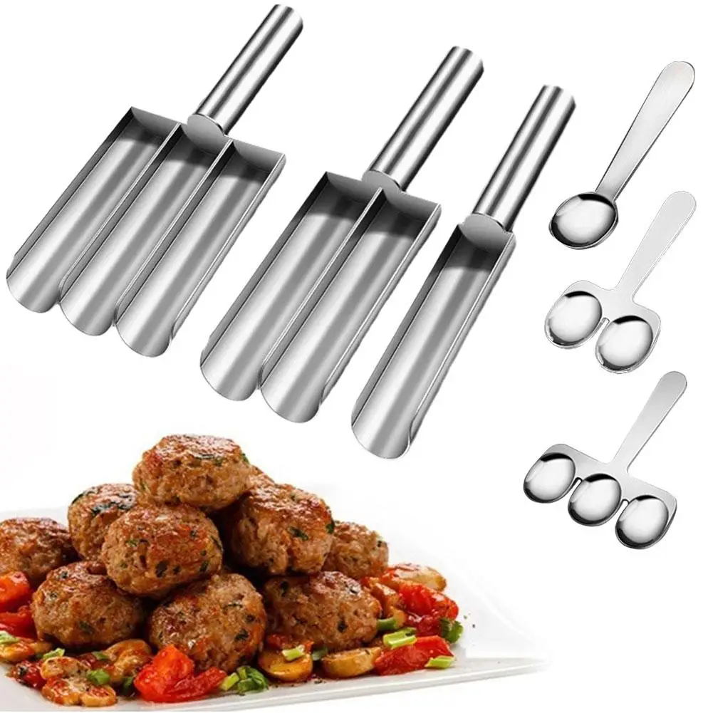 304 Stainless Steel Meatball Scoop Maker for Fish Beef Rice-meat Rice Ball Dumplings Kitchen Tools