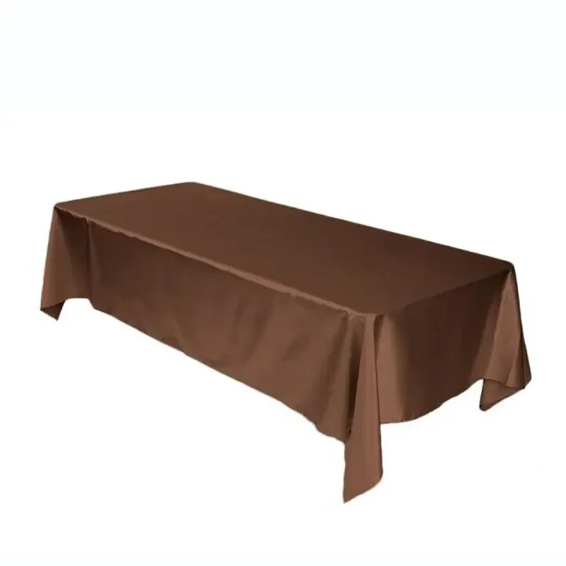 

kwadratowy gładki satynowy obrus ślubny bankiet dekoracja minimalistyczna domowa stołowa mata