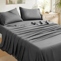 100% Egyptian Cotton 4/6Pcs Sheet Set 800TC Multi Size Bedding Set Long Staple Cotton Fitted Sheet Top Bed Sheet Pillowcase Soft 2