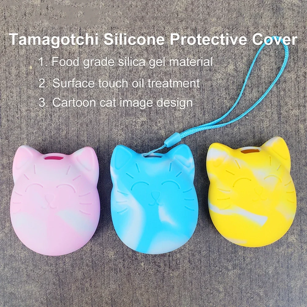 Soft Silicone Comprehensive Protection Case with Lanyard Electronic Pet Machine Cover Scratch Proof for Tamagotchi Mix/PS/Idl/Id