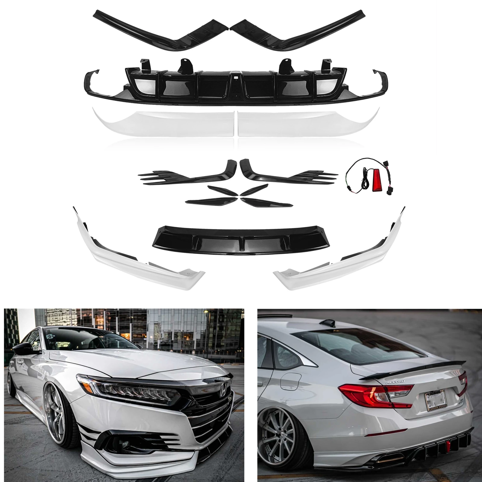 Fashion Products For 2021 22 Honda Accord YOFER Front Spoiler Splitter 