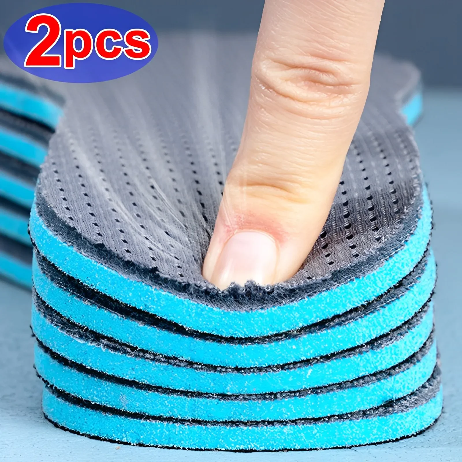 Soft Sports Insoles Breathable Sweat-Absorbent Deodorant Cushion Basketball Thickened Shock Absorption Pad Men Women Shoe Pads