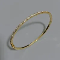 Top Quality Fashion Lovely Bangle Pure Sterling 925 Silver Jewelry For Women Design Bangle Cute Diamond Party Gift Jewelry Size6 - Image 3