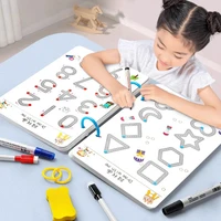 32-Page Reusable Magic Practice Notebook Set |   Manual for Whole-Brain Development, Writing Training and Painting Education |   Learn Writing Skills, Paper Material, Durable Binding |   Colorful Pages | Christmas Gift