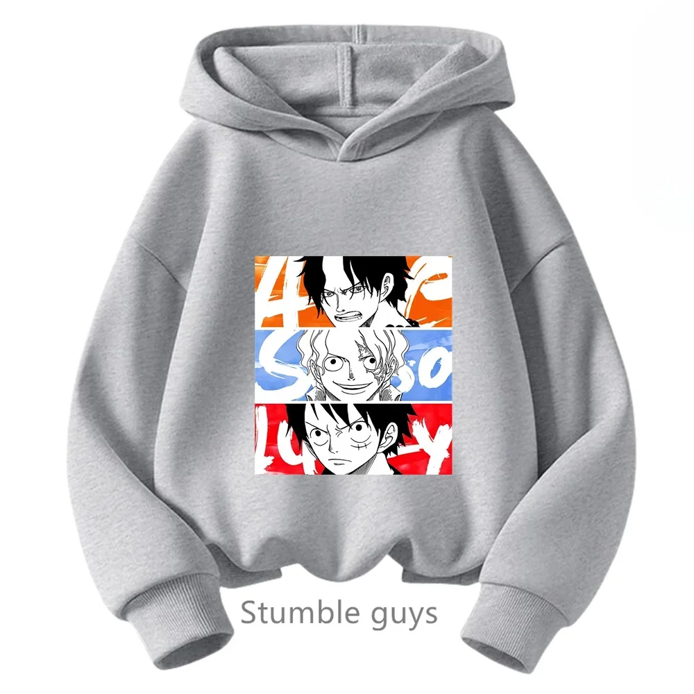 thumbnail image 1 of Ropa de primavera y otoño para niños, sudadera de una pieza para niños, ropa para niñas, sudadera de dibujos animados de Anime Luffy Zoro, traje para adolescentes, camisetas con capucha de Sonic, 1 of 5