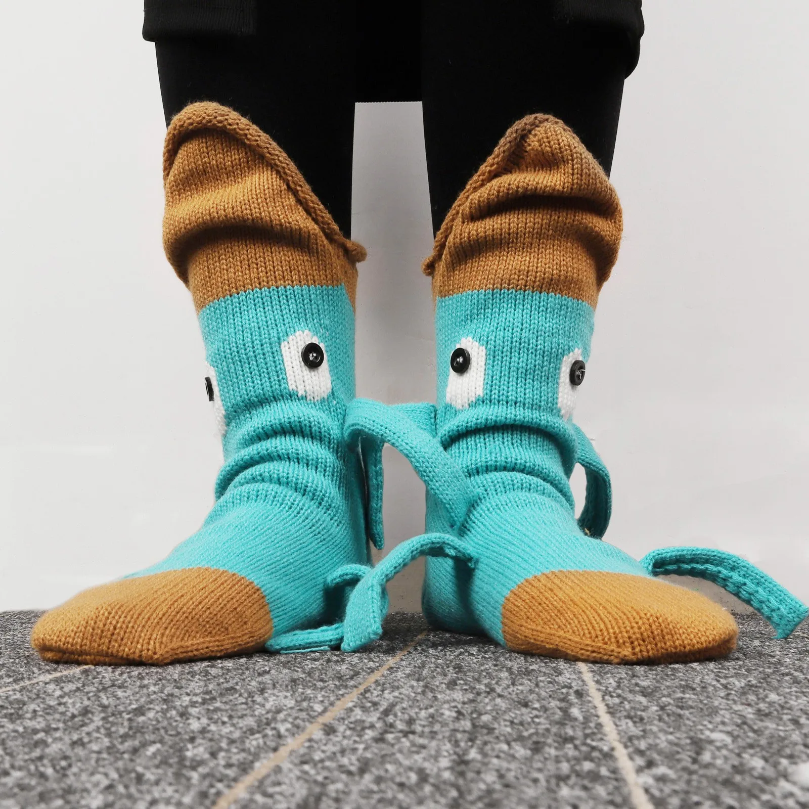 Calcetines de punto de y tiburón hombre y medias cálidas de Platypus Unisex, regalo de Navidad, novedad, Invierno - AliExpress