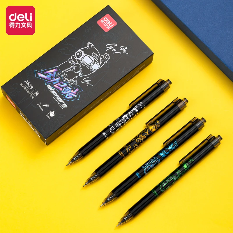 4pcs/8pcs 0.38mm Black Ink Signature Pen Gel Pen High-quality Pen School Supplies Office Supplies Stationery For Writing 8pcs textile marker smooth writing painting pen child safe t shirts clothes sneakers canvas paint pen school supplies