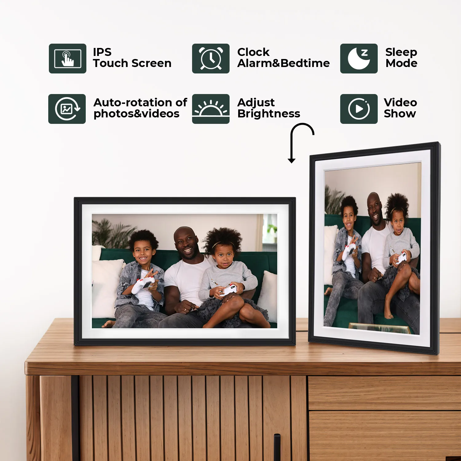 10.1 Inch Changing Smart Display  Canvas touchscreen Google Calendar&HomeHub&Assistant Smart TV Gifts for Family Music Frame view 6